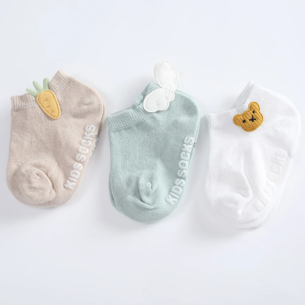 3pairs/set Spring Autumn Cotton Newborn Infant White Socks Baby Cartoon Princess Rubber with Ruffles Lace Anti-slip Floor Socks