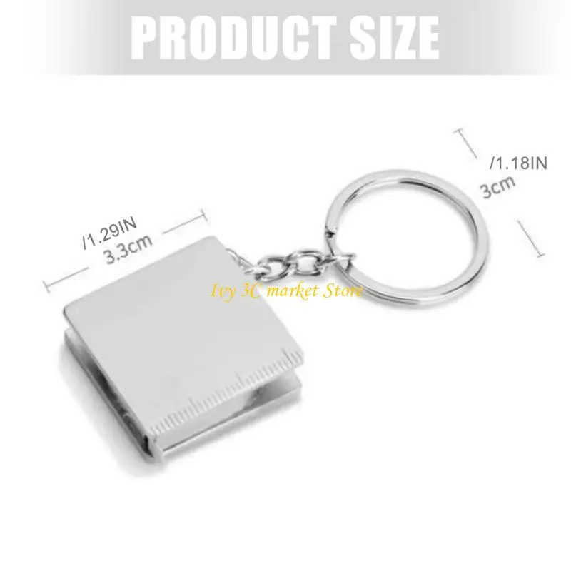 D7YC multifuncional 130cm llavero retráctil regla materiales metálicos cinta métrica bolsillo para artesanos diseños