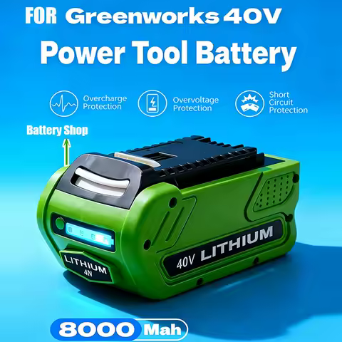 Replacement 40V 8000mAh 6000mAh Lithium-Ion Battery 29472 for GreenWorks 40Volt G-MAX 29252 20202 22262 27062 21242 Power Tools