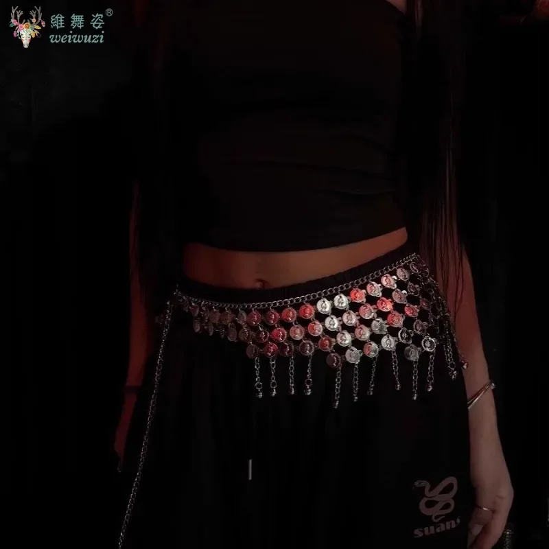 Buikdans Multilayer Taille Keten Nieuwe Vrouwen Body Chains Kwastje Boheemse Jazzdans Exotische Metalen Hippe Sjaal Ketting Riem