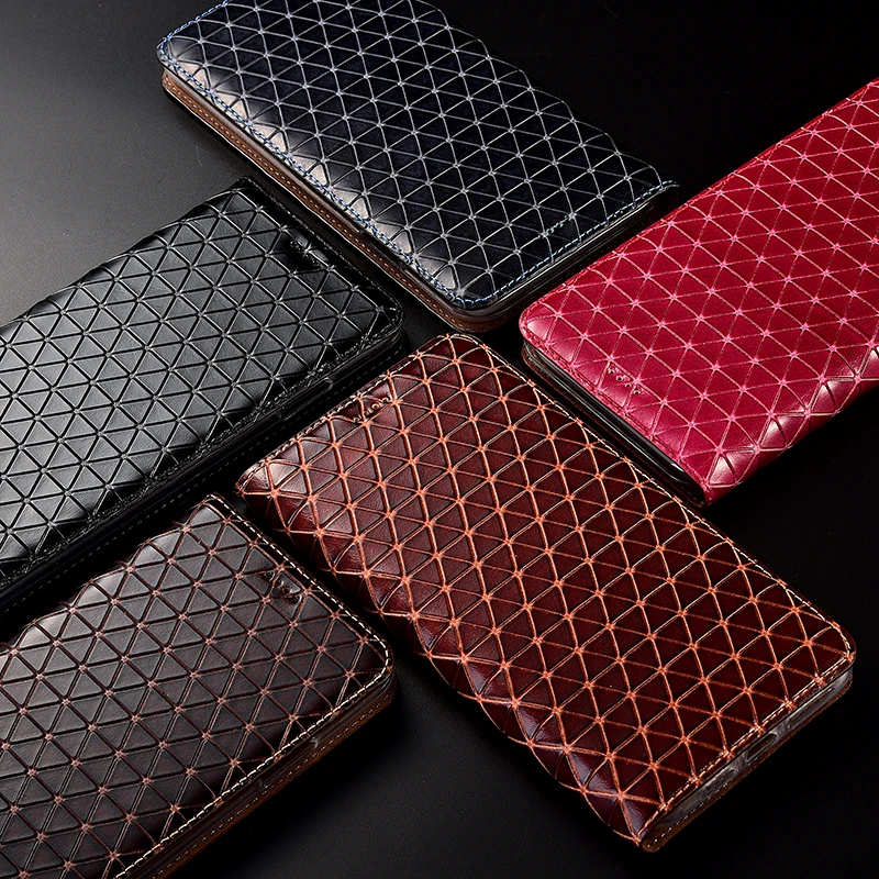 Luxury Diamond Genuine Leather Case For XiaoMi Redmi Note 4X 5 6 7 8 8T 8 9 9s 9T Pro Max Mobile Phone Flip Cover