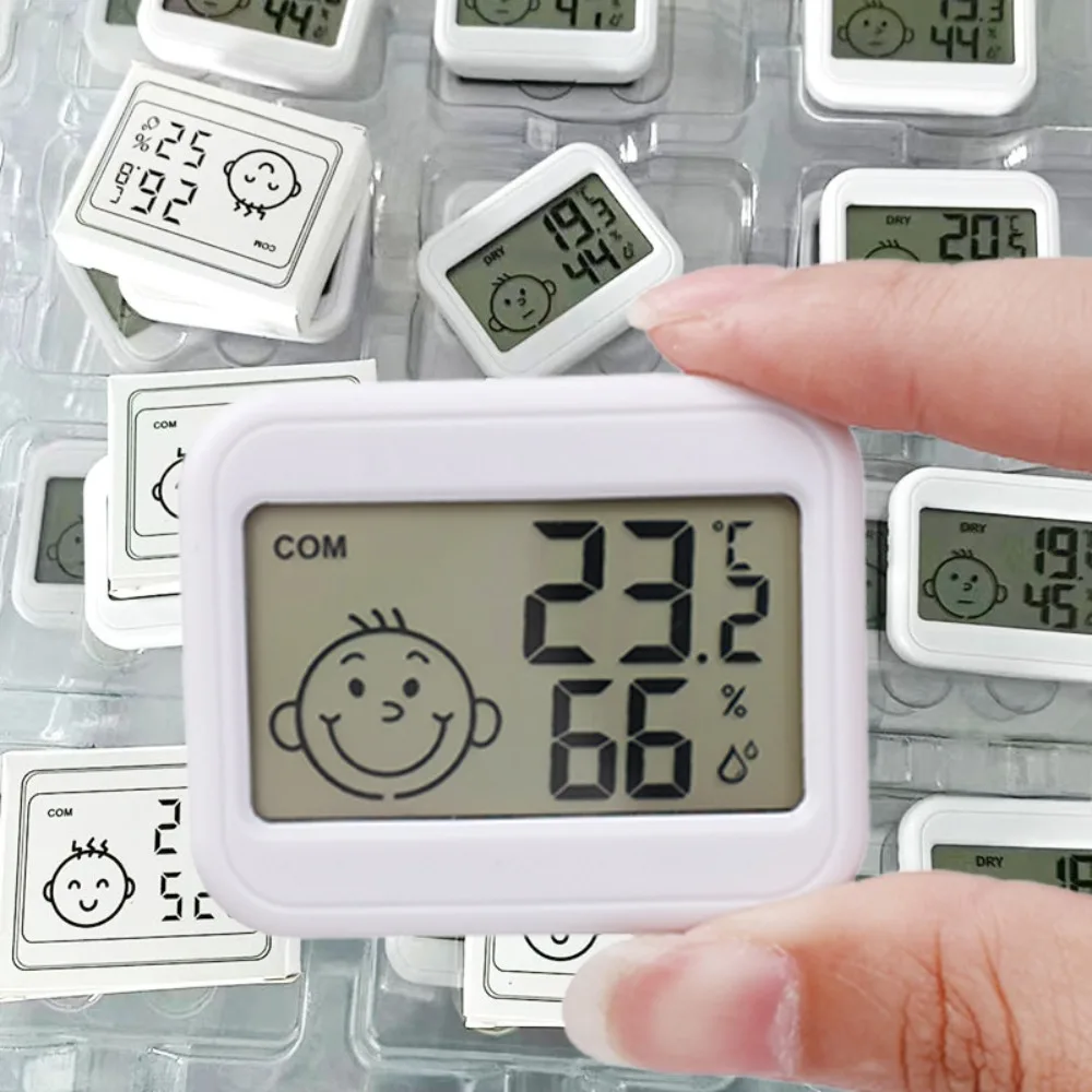 Mini Thermometer Hygrometer Meter Self-stick Wall Mounted Temperature Sensor Indoor Room Electronic Home Greenhouse Thermometers