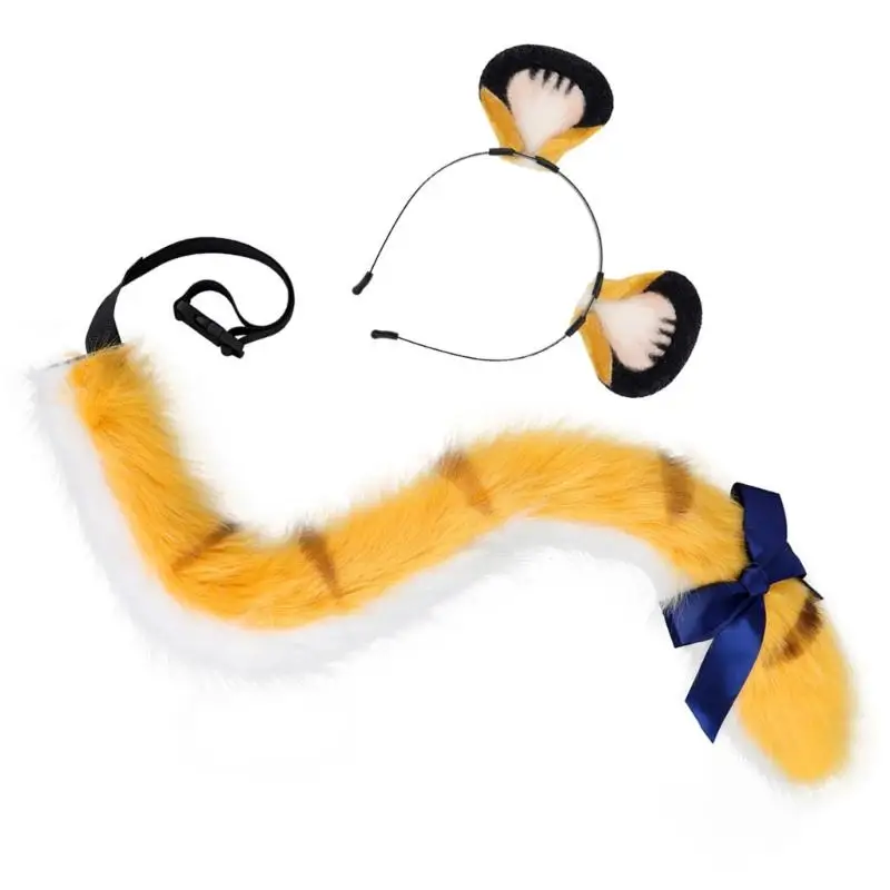 652f 동물 코스프레 액세서리 동물 꼬리 동물 귀 머리띠 할로윈 동물 의상