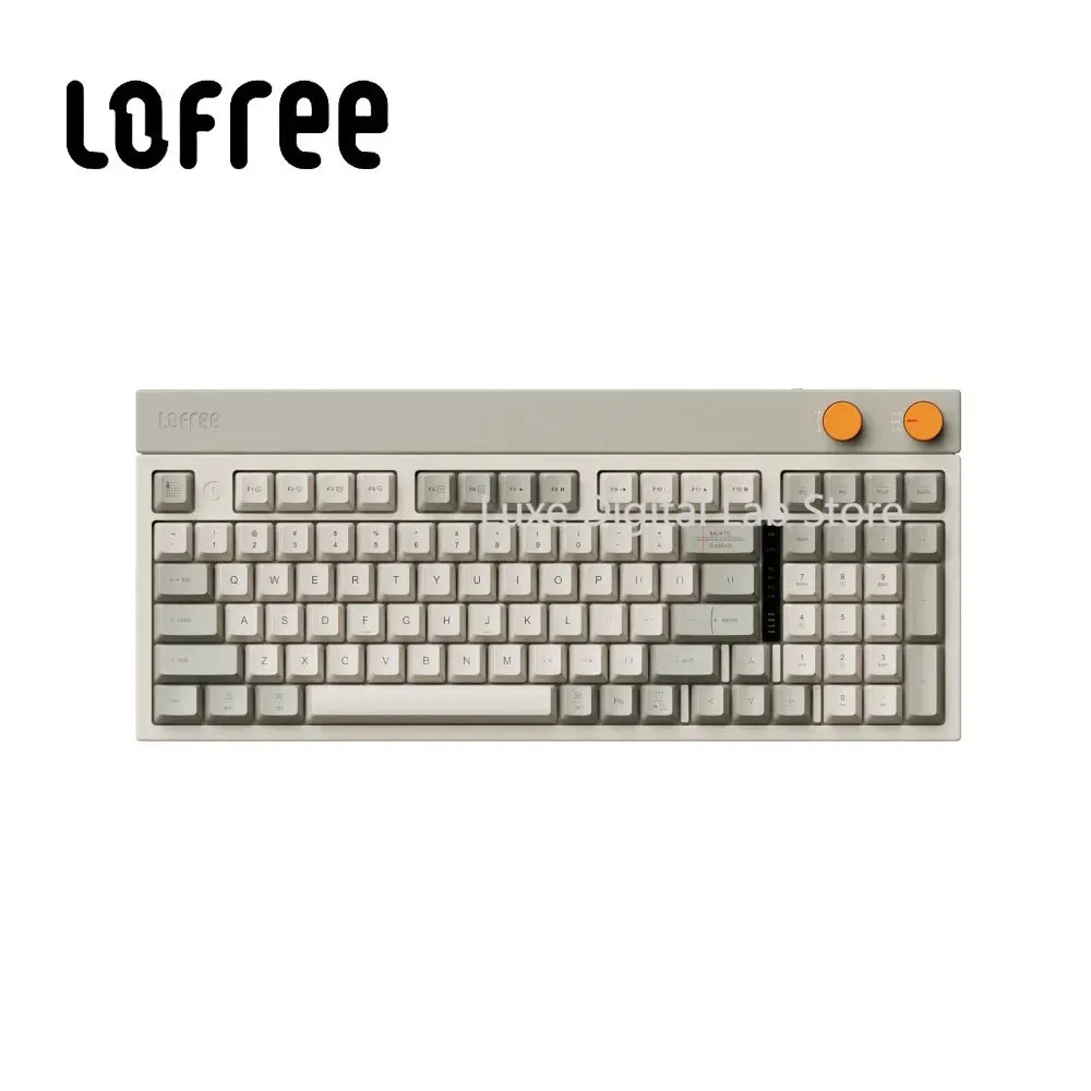 LOFREE Block Wireless Mechanical Gamer Keyboard Gasket 98keys 3 Mode Keyboard Hot-Swap Retro Block Gaming Keyboard For Laptop Pc