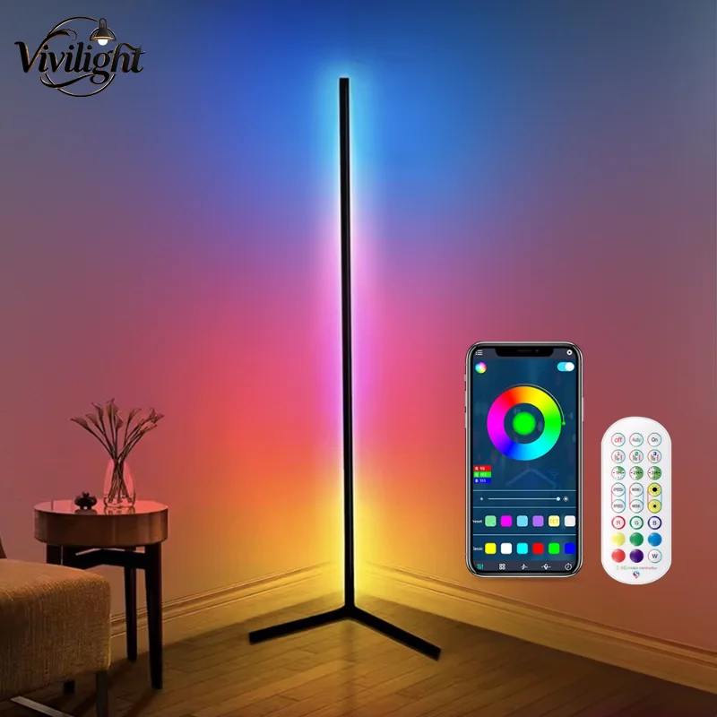 

Led Ambiance Floor Lamp, Decorative Atmosphere Lamp, App Control, Remote Control Tuner, Change Light Mode With Music Rhythm