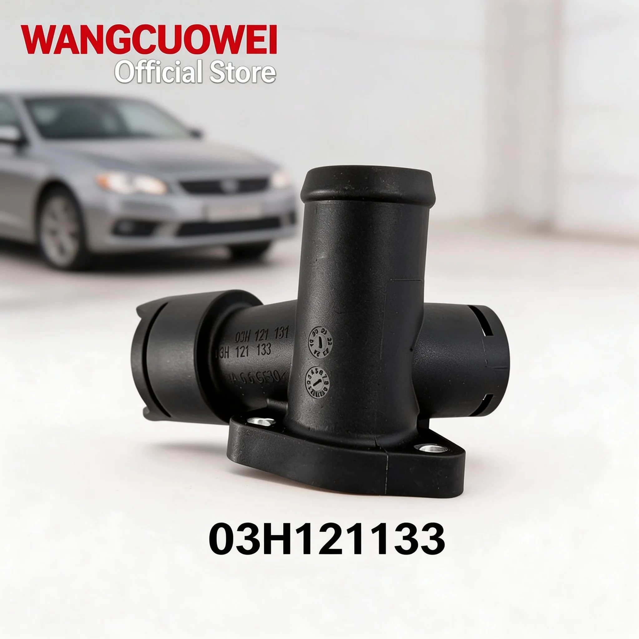 03H121133 Engine Coolant Flange Pipe Adapter  For Audi Q7 VW CC Passat Touarge Porsche Cayenne 3.6L V6 2007-2010
