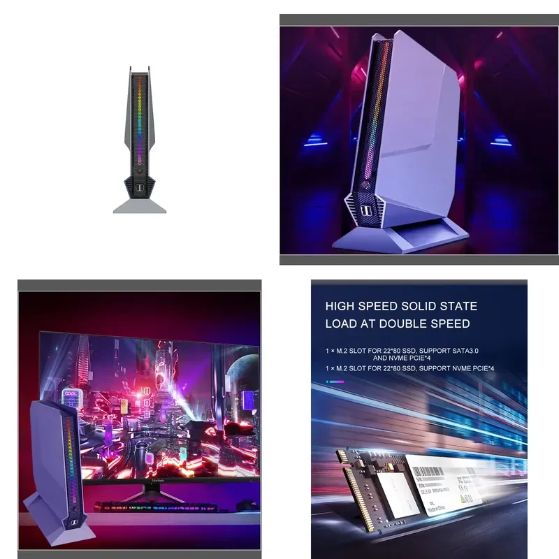 13TH Gen I9 Gaming MIni PC 14 Cores 20 Threads 13900H RTX 4060 8G DDR5 HD 2.0 TYPE-C 4K 3*Displays Gaming Cooling Fan PC