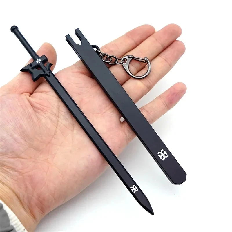 SAO Sword Art Online Keychain Asuna Kirito Elucidator DARK REPULSER Keyring Anime Accessories Chaveiro Pendant llaveros