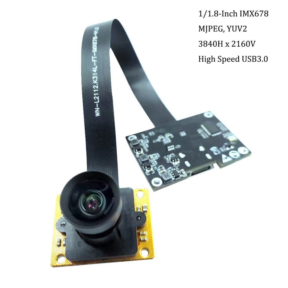 

4K 8MP HD 1/1.8-Inch IMX678 60FPS USB Camera Module 3840x2160 FF 92° TYPEC USB3.0 MJPEG, YUV2 For Face Recognition