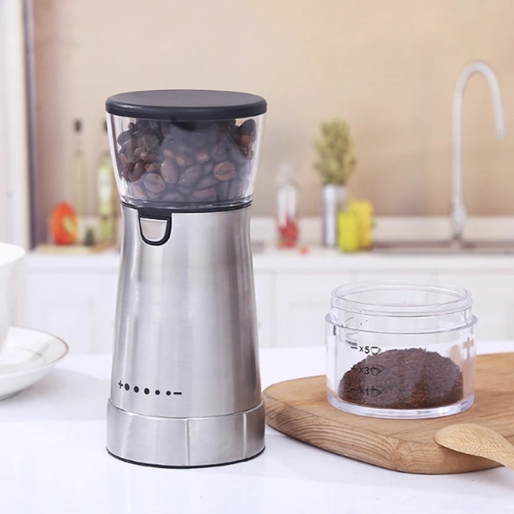 

Electric Coffee Grinder USB Rechargeable Stainless Steel Manual Coffee Mill Machine Bean Grinders Kitchen Accessories