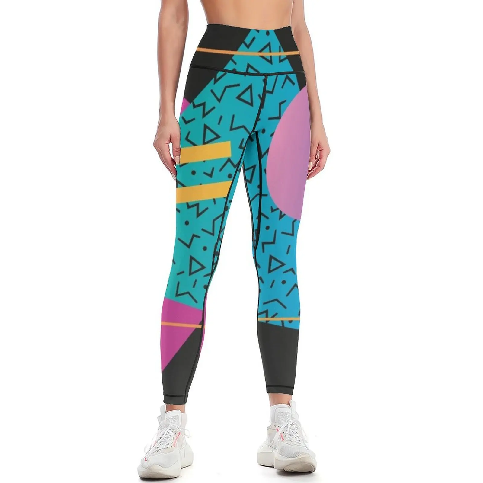 

Memphis Pattern 21 - Retro 90s / 80s Leggings workout clothes for push up tights for Women's sports Womens Leggings