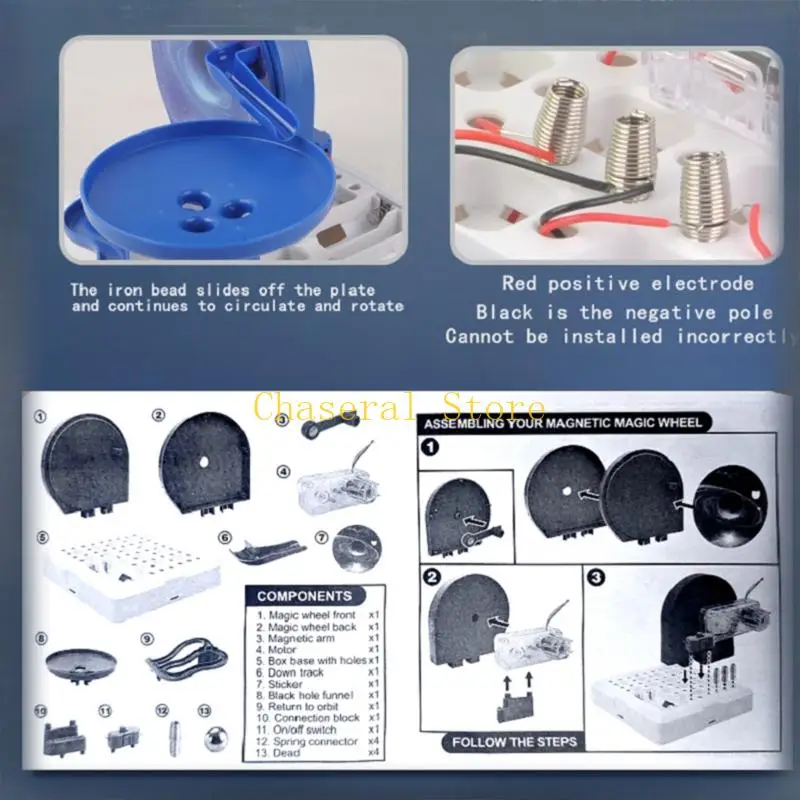 E7CE Motorized Moving Ball Science Craft Project Toy for Tabletop or Floor Play