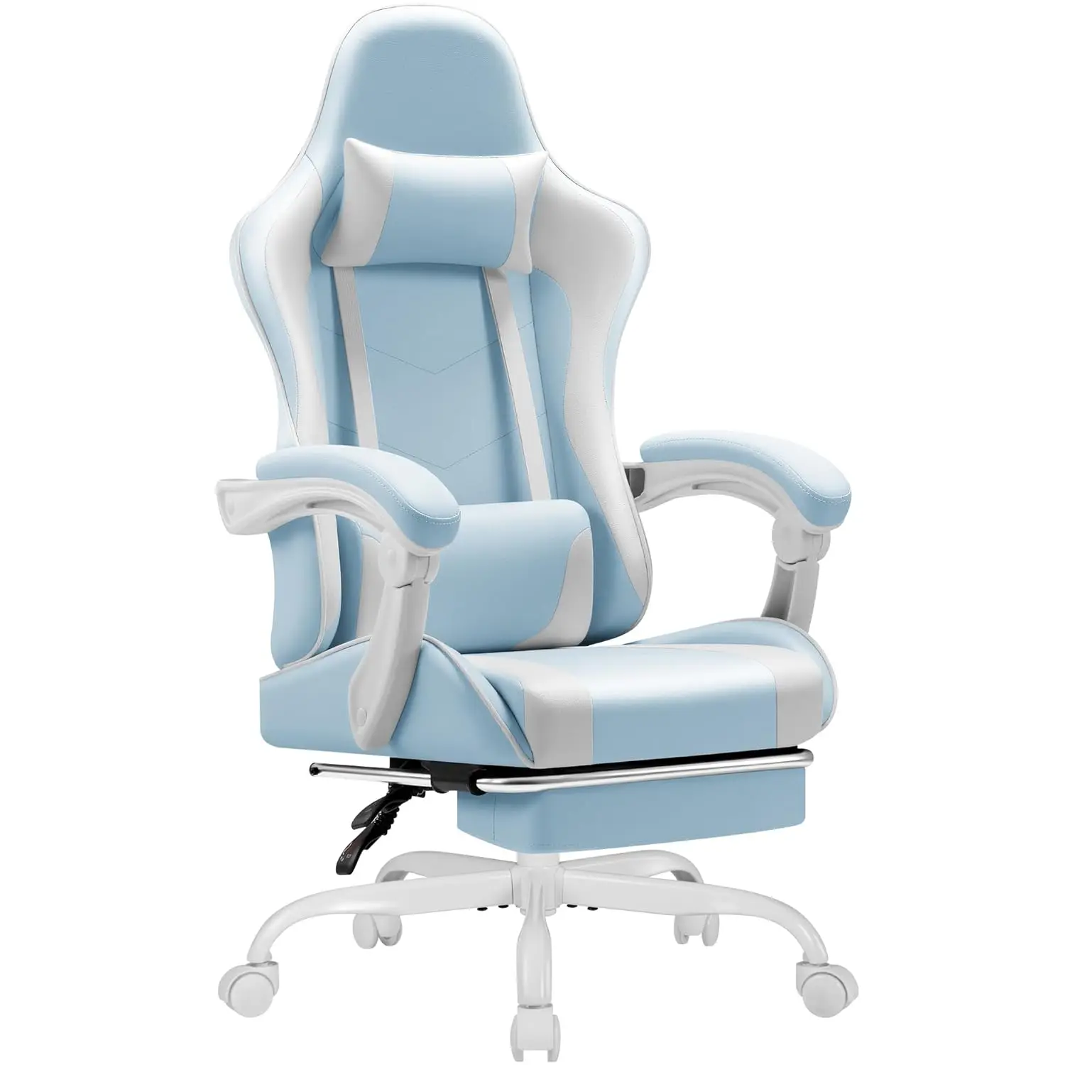 

Игровое кресло с подставкой для ног и массажной поясничной поддержкой, вращение на 360 градусов ° Поворотное и регулируемое по высоте сиденье, на заказ