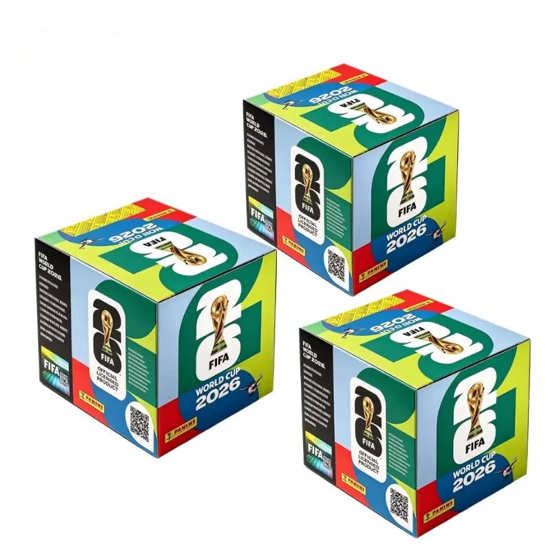 Panini 2026 FIFA World Cup Sticker Sealed Box 50 Packs Estimated 350 Collectible Soccer Player Blind Stickers For Fan Collection