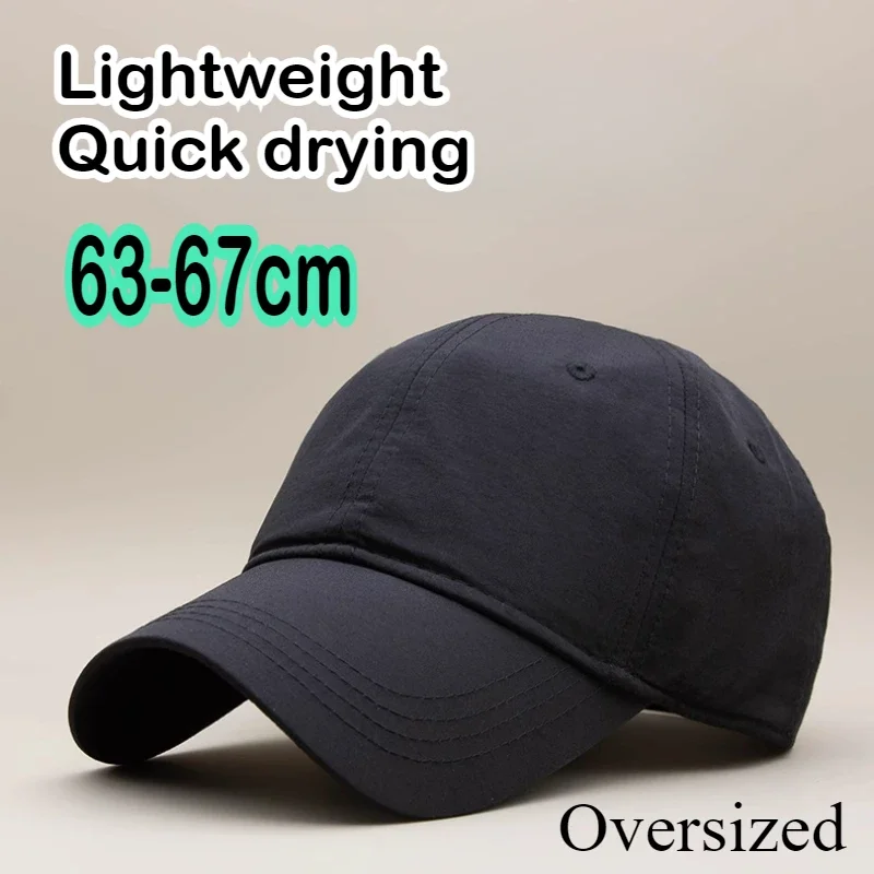 الصيف خفيفة الوزن التجفيف السريع قبعة بيسبول رجل زائد قبعة الذكور الرياضة في الهواء الطلق المتضخم الرجال البحرية قبعة بيسبول للرؤوس الكبيرة