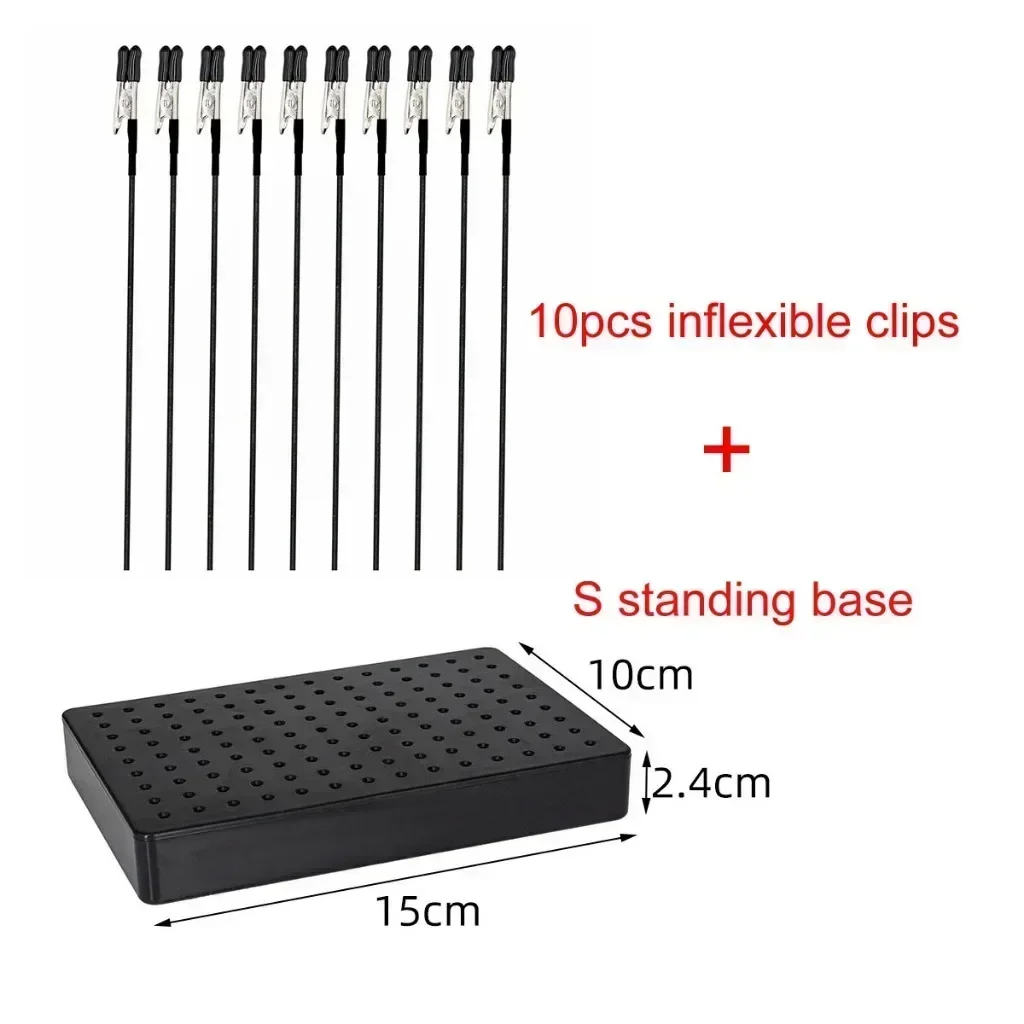 Model Schilderen Stand Base met 10 stuks Metalen Flexibele Alligator Clips voor Gundam Schaal Model Maken Gereedschap Airbrush Crafting DIY - afbeelding 1