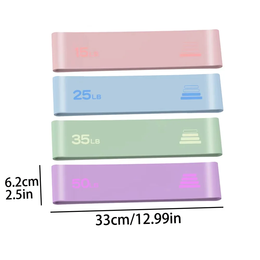 1pc/4pcs New Silicone Stretch Circle Yoga Fitness Resistance Band Silicone Ring Stretch Band Peach Buttock Hip Exercise Tools