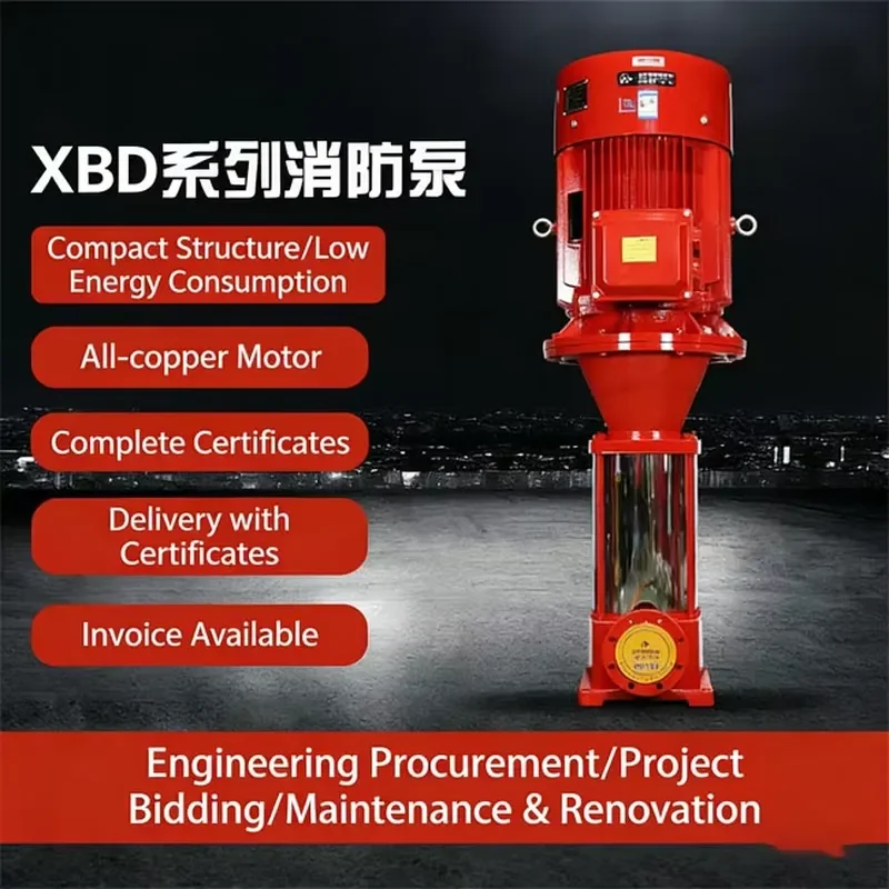 Vertical Multi-Stage Cast Iron Fire Fighting Pump for Industrial Factory Fire Protection