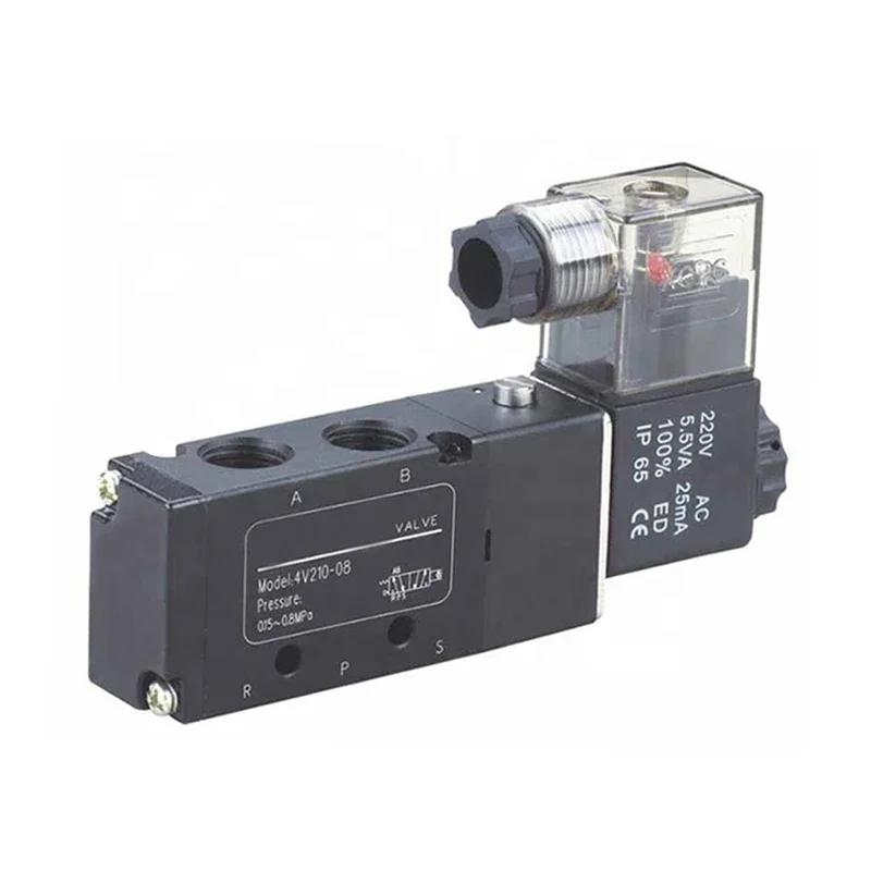 4M Series Airtac Electrical Flow 2 Position 5 Port Pneumatic air Control Solenoid Valve Plate Namur Valve
