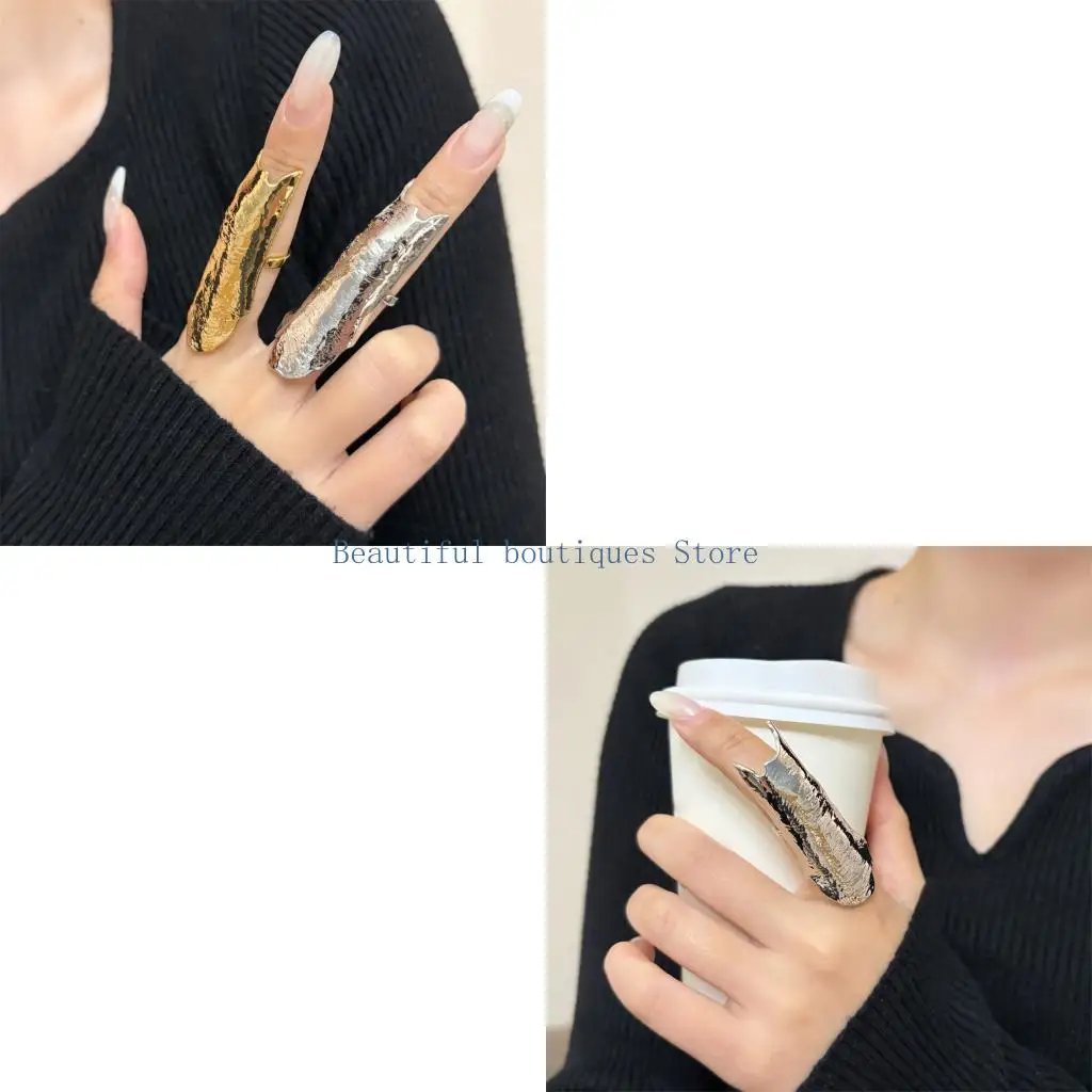 U4LF Fashionable Protective Finger Ring With Adjustable Fit And Eye Catching Designs Jewelry For Modern Women