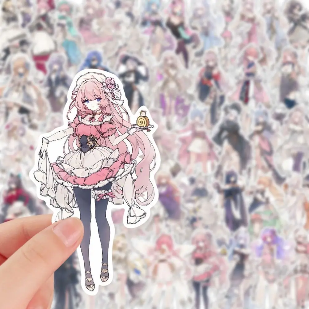 104 Uds dibujos animados chica dibujos animados estilo coreano Domi personajes Kawaii lindos pegatinas decorativas