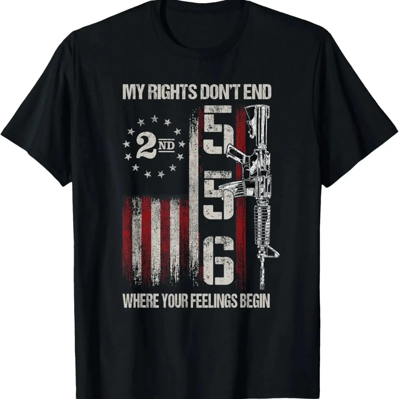 Camiseta 2nd Amendment Feelings America USA Patriótica Divertida Regalo  vintage Washed Breathable Comfortable