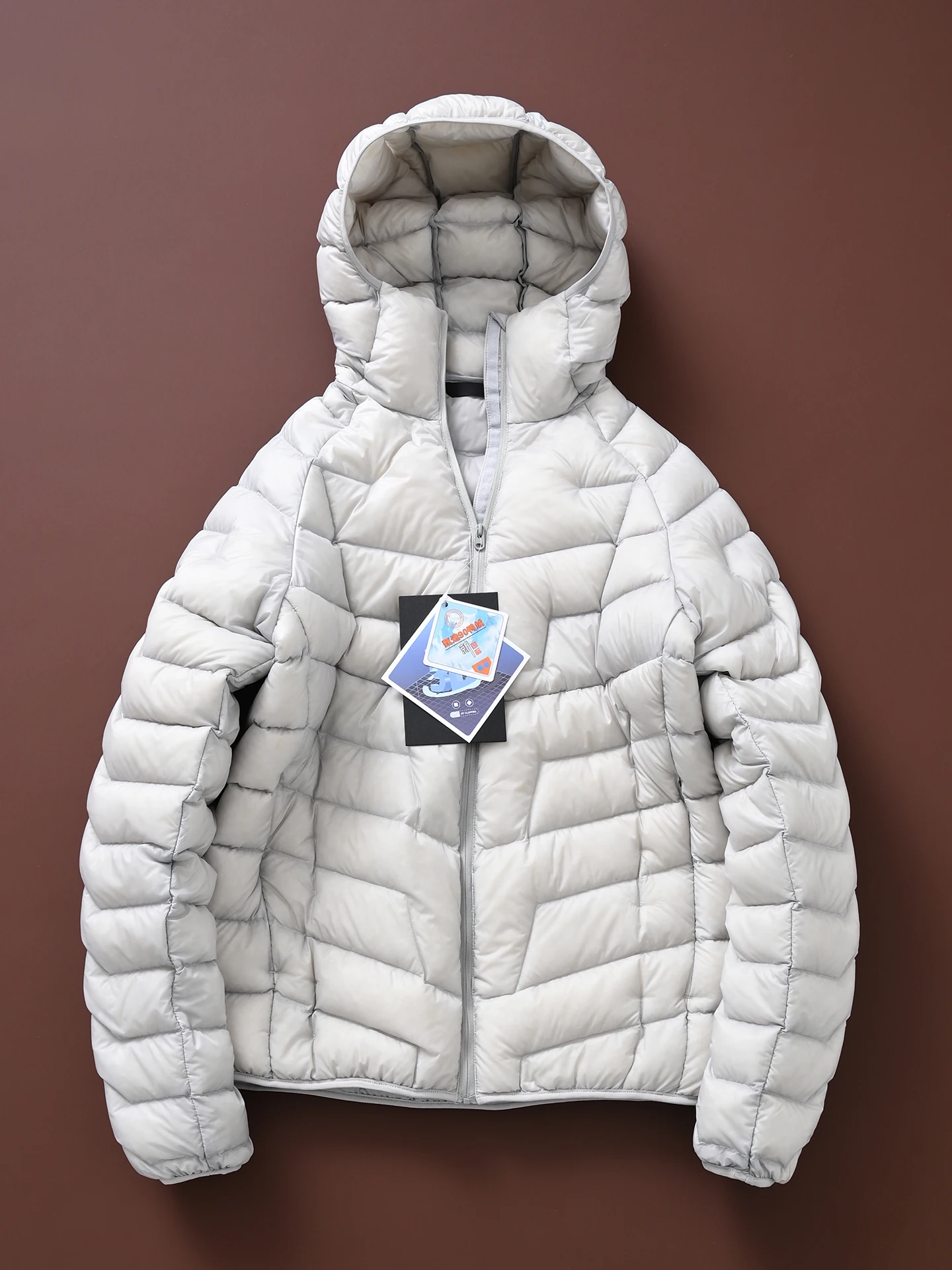 

Мужская легкая теплая пуховая куртка с капюшоном белого цвета Du Feather, зимняя уличная одежда, дышащая ветрозащитная одежда