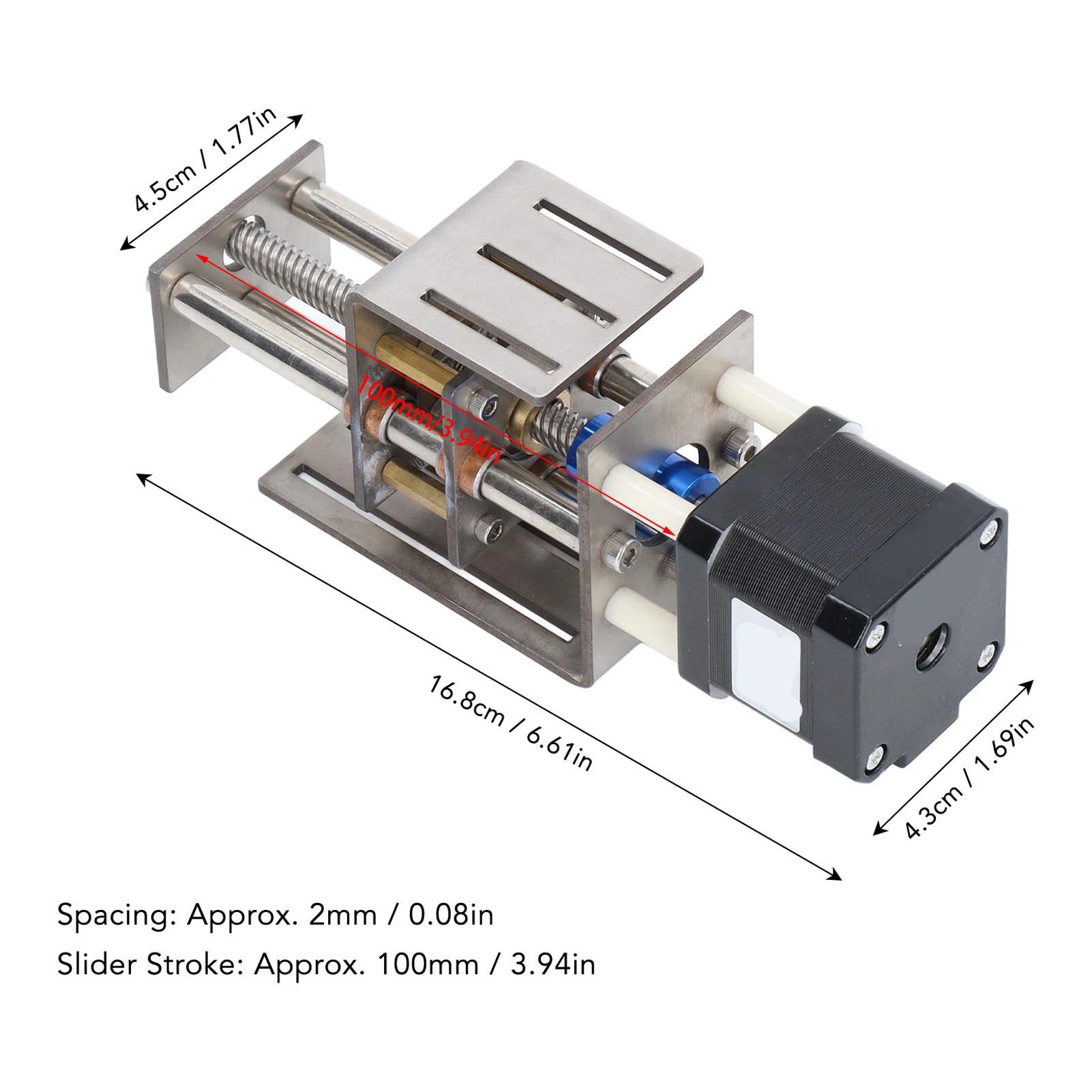 محاور مجموعة الطاولة المنزلقة الشظية أداء مستقر 1.7A محاور CNC مجموعة طاولة الشريحة 100 مللي متر السكتة الدماغية 12 فولت لتقوم بها بنفسك للنجارة #5