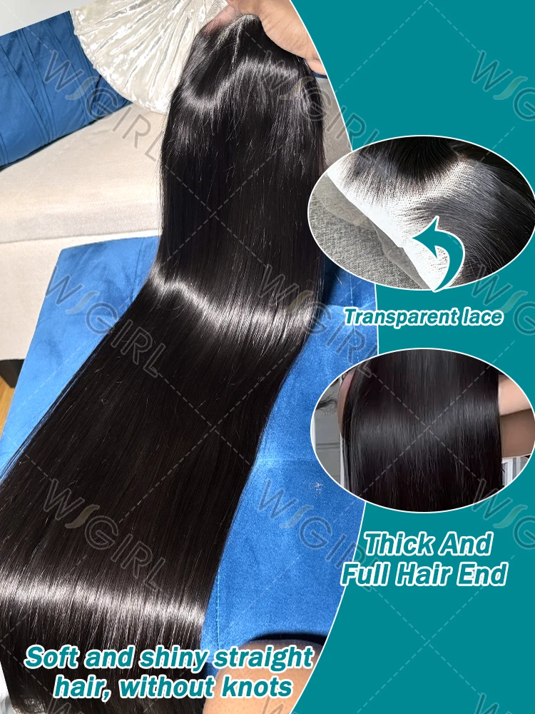 220% HD 13x6 Silky Bone Straight 40 Inches Lace Front Human Hair Wigs 13x4 Lace Frontal Remy Wig 5x5 Glueless Ready To Wear Wig