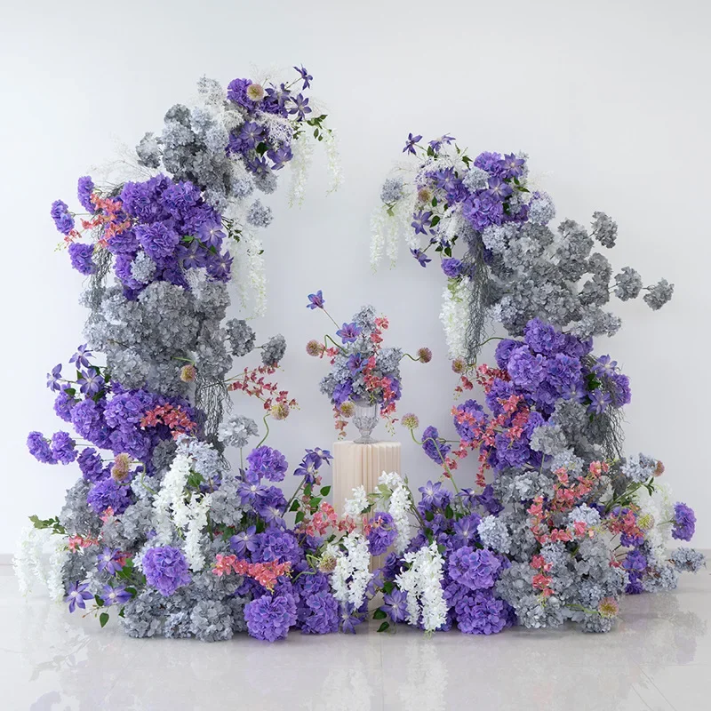wedding decoration arch floral set, travel photography background live broadcast event arrangement fake flowers