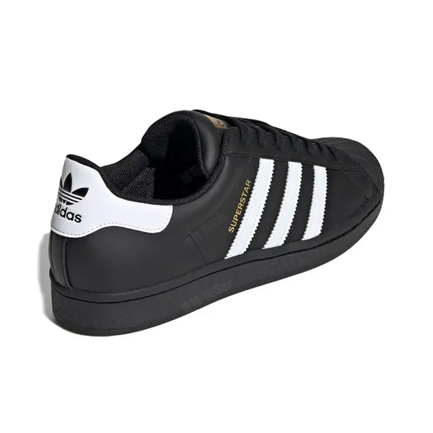 Adidas Originals SUPERSTAR Shell head zapatos bajos vanguardistas de moda para hombre y mujer blanco y negro