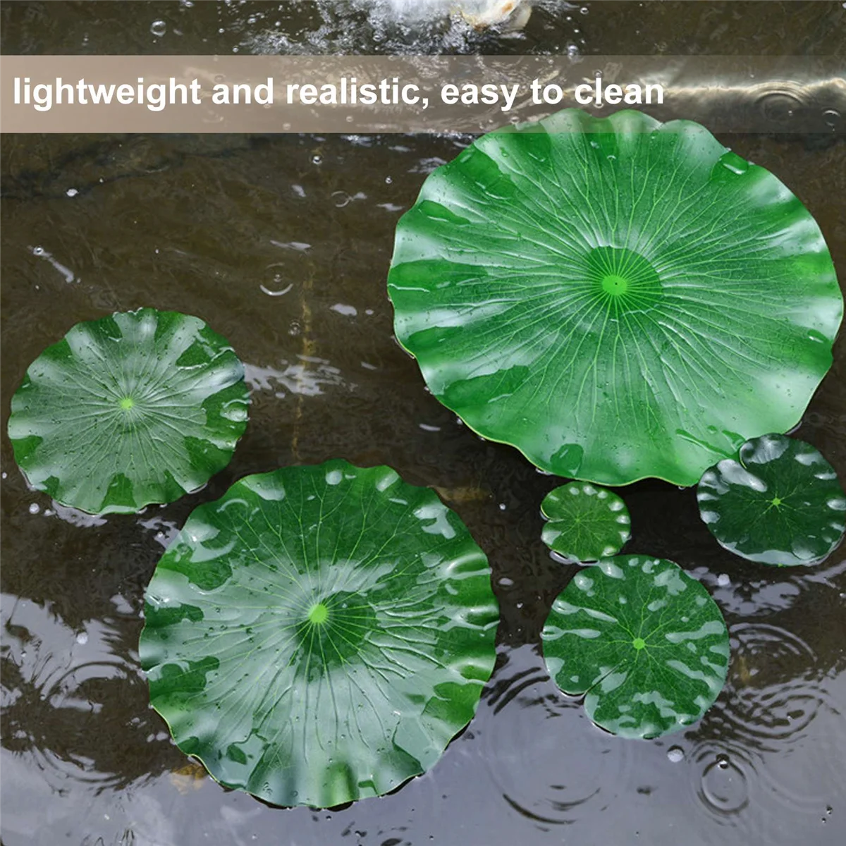 10 Pieces 5 Kinds Artificial Floating Foam Lotus Leaves Lily Pads Artificial Foliage Pond Decor for Pool Aquarium Decor