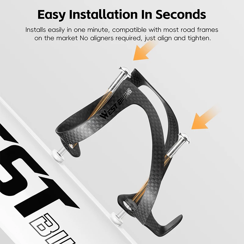 

Bicycle Water Bottle Cage Carbon Fiber Portable Ultra Light Integrated Water Bottle Holder for MTB Road Bike Cycling Accessories