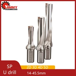 JIMMY High Quality SP Series Drill Bits U Drill C20 C25 C32 C40 Drill Bits 2D 3D 4D 5D Metal SP Insert Quick U Drill Bit