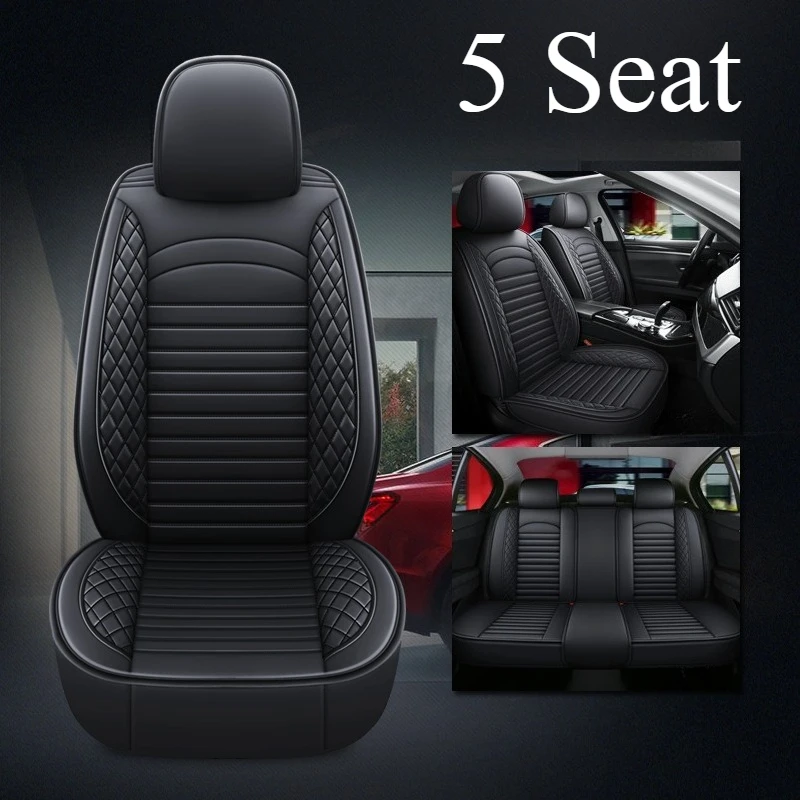 5-Sitzer PU-Leder Autositzbezug für Ford Focus Fiesta Honda Civic CRV Accord Hyundai Tucson Kona Elantra Creta Auto-Zubehör