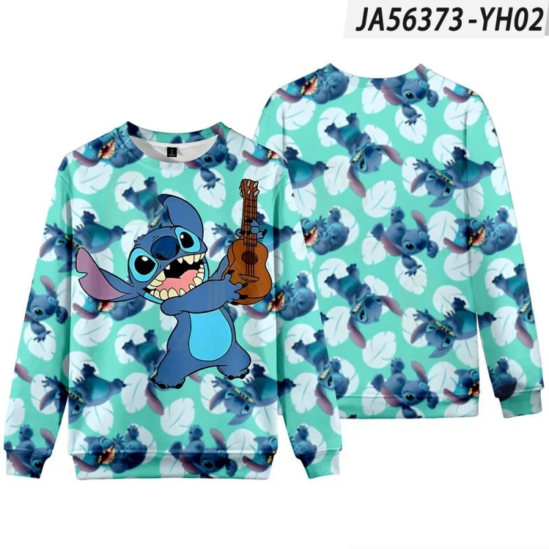 Dis Stitch Children Round-neck Hoodie Boy Hoodie Kids Funny Lilo Hoodies for Teen Girls Boys Pullover Sweatshirt