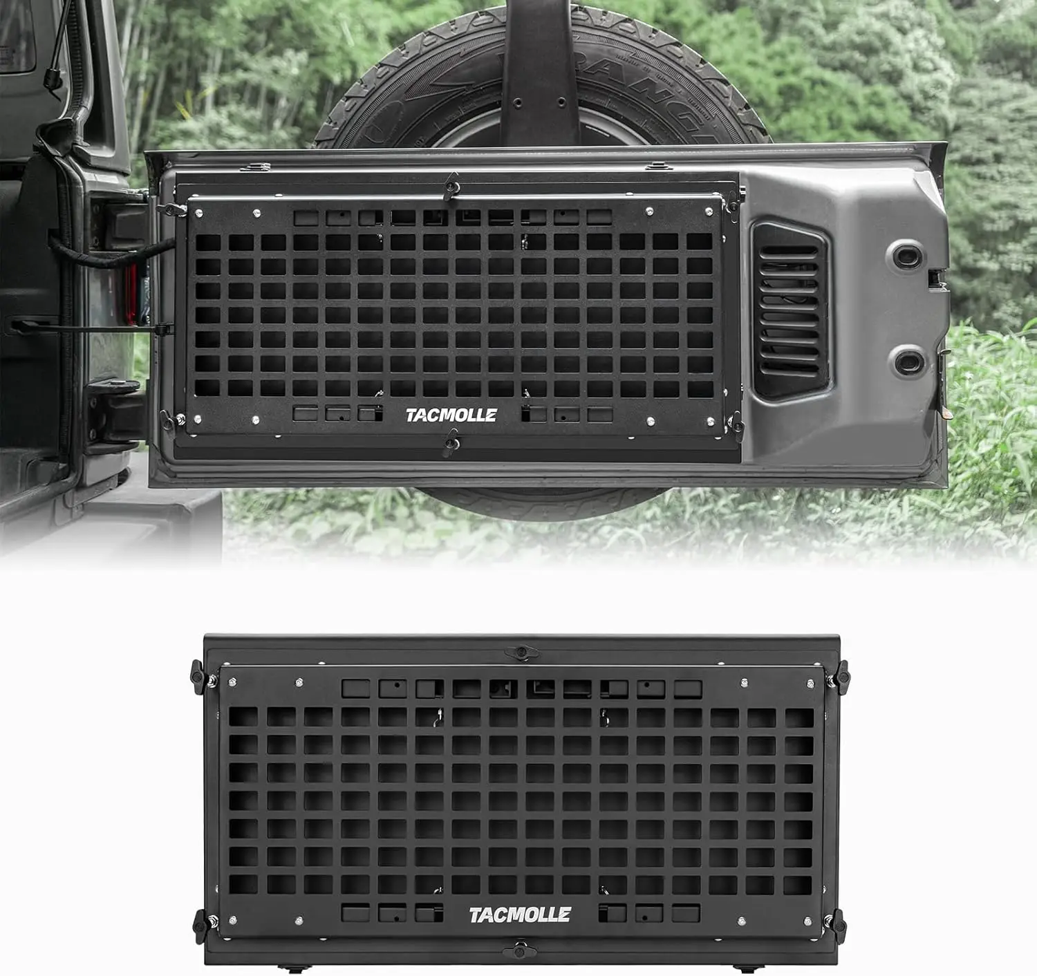 

Столик на заднюю дверь для Jeep Wrangler JK JL, тактический модульный органайзер, панель MOLLE, ящик для хранения