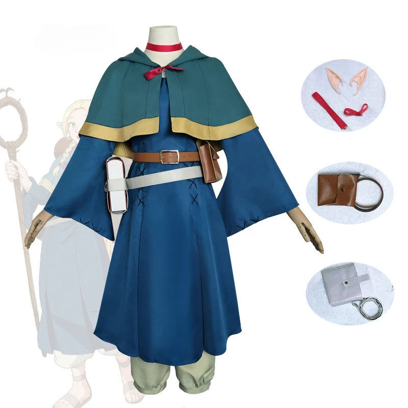 

Anime Cosplay Delicious in Dungeon Marcille Anime Cosplay Costumes Women Role Playing Outfits Halloween Carnival Party