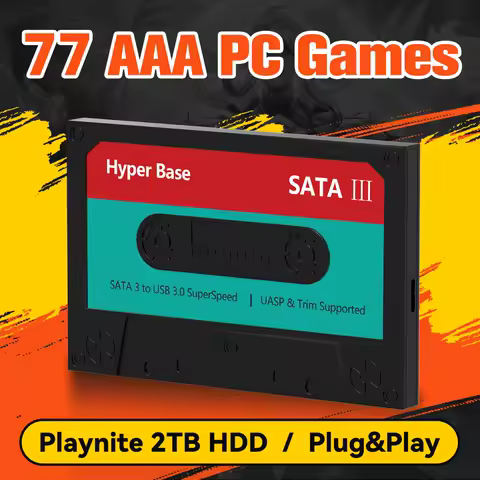 Playnite 2TB Gaming HDD with 77 AAA Games Retro Game Console Emulation Support for PS4/PS3/PS2/XBOX/WiiU/Wii for Win PC/Laptop