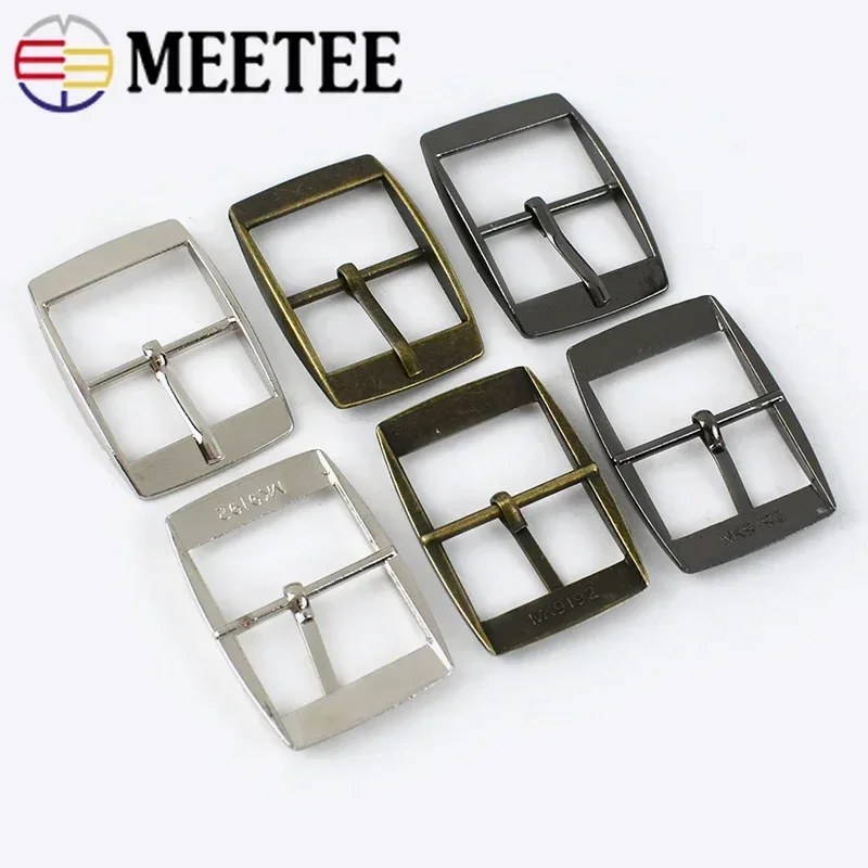 5/10Pcs Meetee 15-30mm Metal Belt Pin Buckles For Backpack Strap Clip Hook Webbing Adjust Clasp DIY Leather Craft Accessories