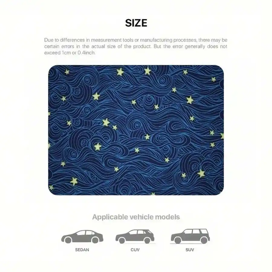1pc Car Decorative Printed Trunk Mat, A Must-Have Item For Travel, Universal For Various Car Models, An Essential Interior