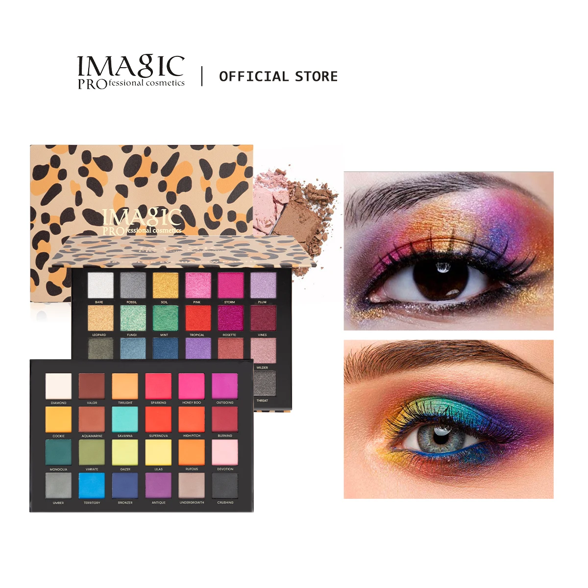 IMAGIC 48-Color Eyeshadow Matte Shimmer Long Lasting Soft Touch Colorful Pigments Eye Makeup Fashion Women Beauty Eye Cosmetic