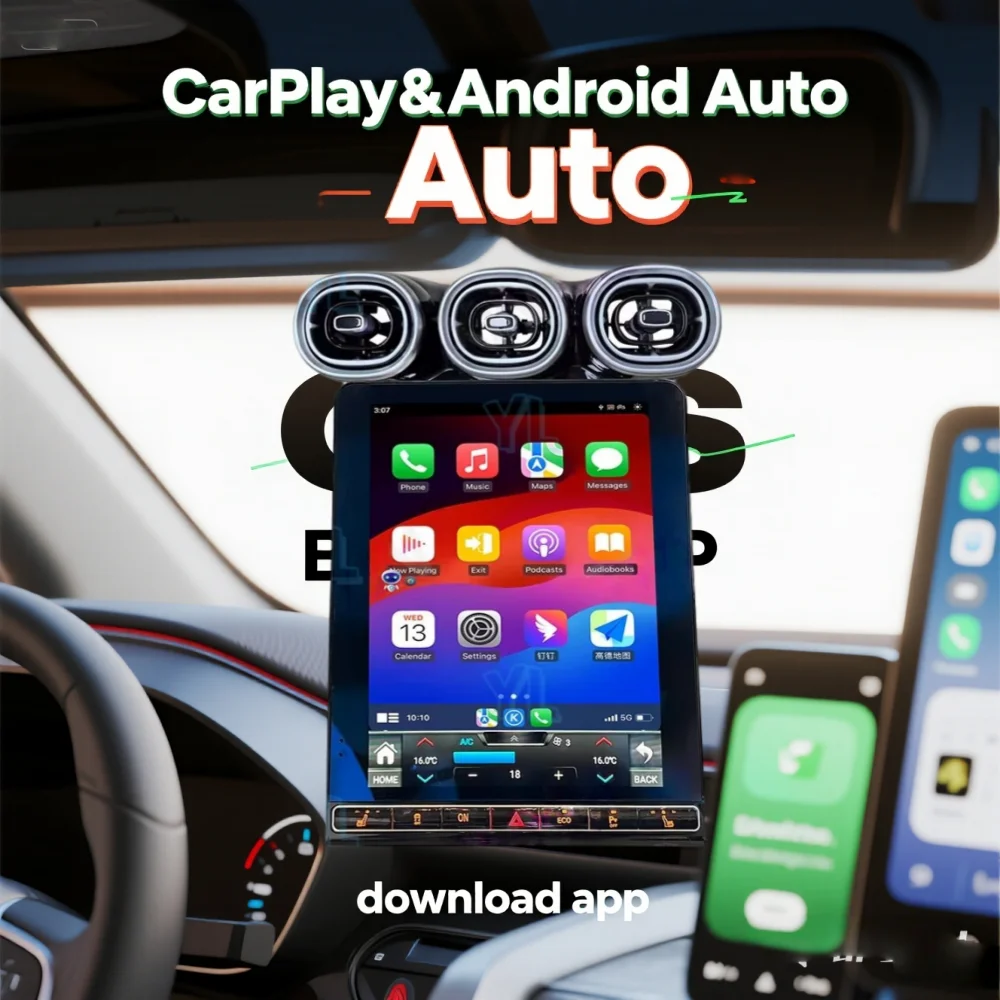 llyyhv Auto Carplay Android 14 Car Radio Multimedia Stereo For Mercedes Benz C Class GLC 2015-2022  Digital GPS Navigation DSP
