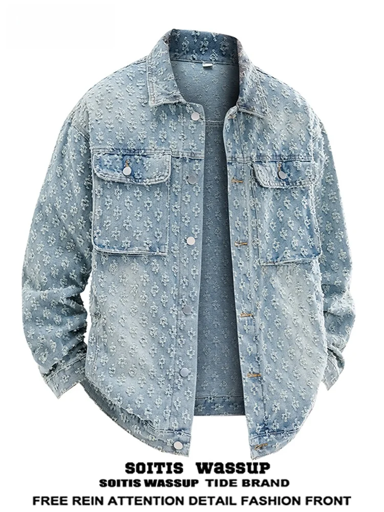 

Wassup американский ретро джинсовый тюнер свободного покроя весна осень High Street модный Haome модный молодежный тюнер из хлопка и полиэстера