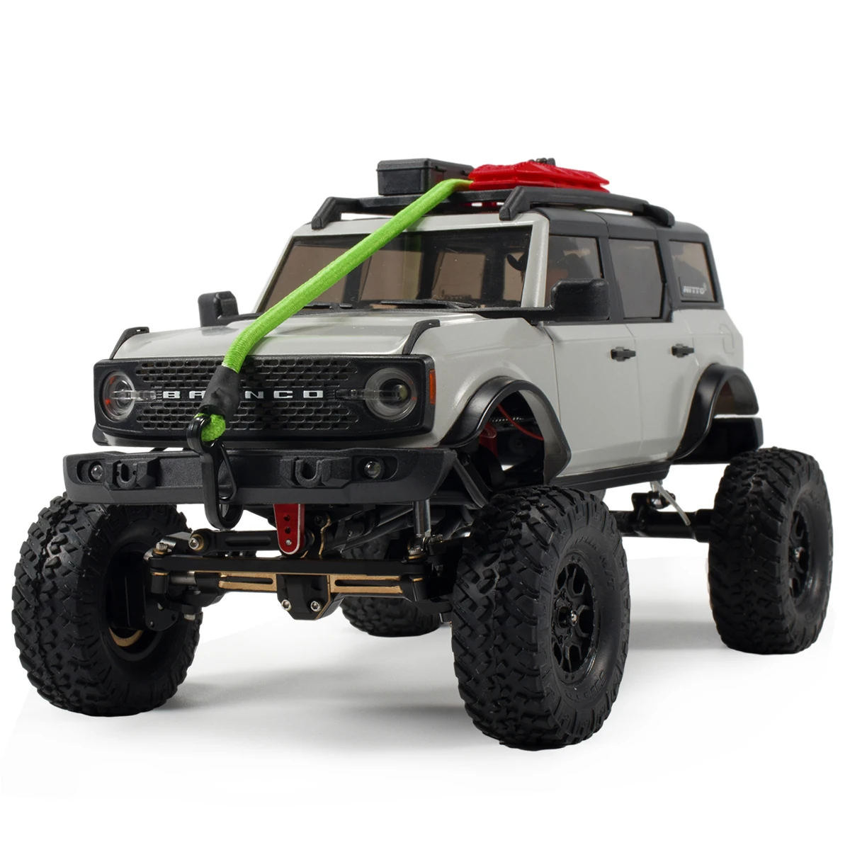 1/18 RC Crawler Kinetic Winch Strap Escape Rescue Rope with Hook for SCX24 TRX4M Bronco Power Wagon FCX24 K5 Enduro24