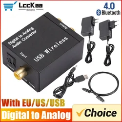 DAC Digital To Analog Audio Converter Jack 3.5mm Optical Fiber Toslink Coaxial Signal To RCA R/L Audio Decoder DAC Amplifier
