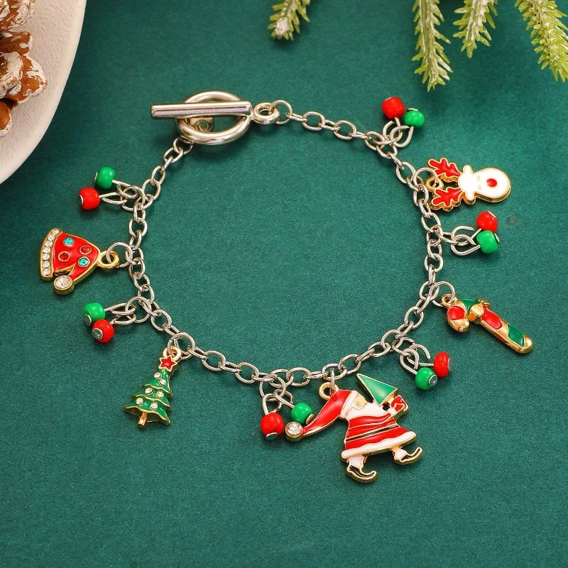 العصرية الأيائل الجوارب ثلج شجرة عيد الميلاد قلادة سوار، المألوف عيد الميلاد الديكور ارتداء مجوهرات اكسسوارات بالجملة