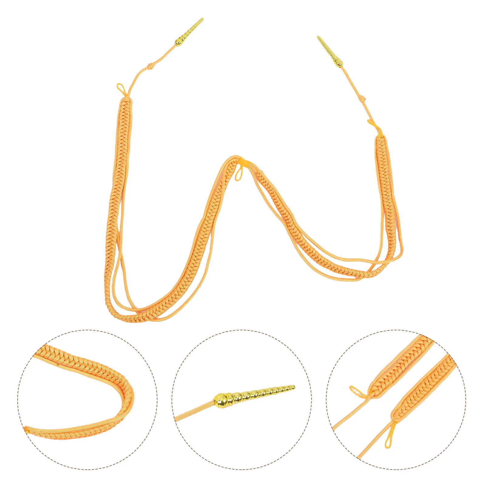 

Gold Uniform Shoulder Cord Braided Aiguillette Shoulder Epaulets for Military Dress Uniform Stage Performance Costume