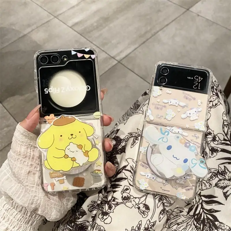 

НОВЫЙ Sanrio Cinnamoroll Pom Purin милый подходит для Galaxy Zflip5/6 Zflip3/4 пара чехол для телефона с магнитным притяжением
