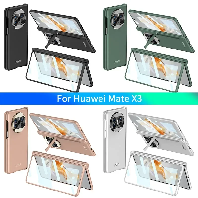 Magnetic Hinge Armor Bracket Case for Huawei Mate X3 Case Outer Screen Glass Protective Stand Plastic Cover for Huawei Mate X3